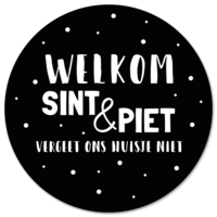 Wall circle welcome Sint & Piet