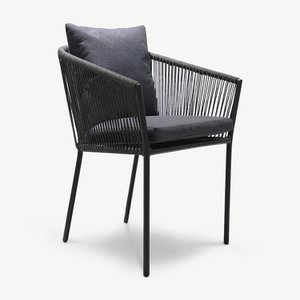 Stiles Steel Dining Chair, Dark Grey