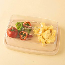 Tagliere in legno con coperchio - Copriformaggio 28 x 18 cm