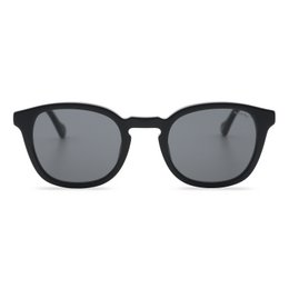 Black square-framed sunglasses with dark lenses.