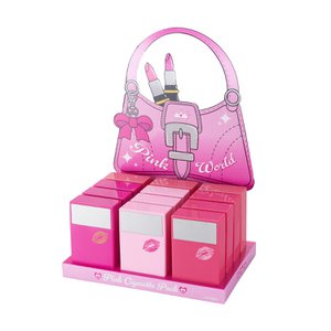 Pink World cigarette case with mirror x12