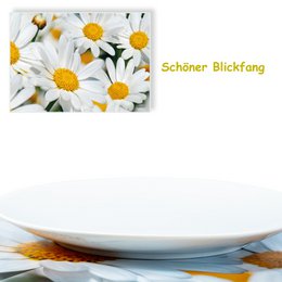 Artipics manteles individuales Margaritas Blancas 4 piezas manteles individuales lavables de plástico cada uno 42 x 30 cm manteles individuales spring fresh decoración de mesa cocina/comedor/invitados