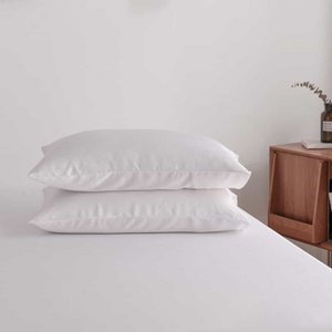 Wit bamboe Kussenslopen Premium - 400TC Tanboocel – Set van 2 - Coco White