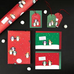 Kerstkaart pinguïn Peter Grün