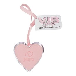 Heart-shaped pink soap bar with "I love papa" text. Suitable for Father's Day or as a gift for a loved one.