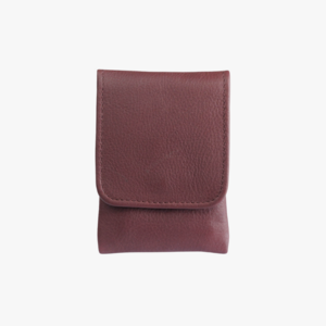 Pooch leer | Stijlvolle Beloningstasje voor Hondenkoekjes en Poepzakjes - Bordeaux Rood