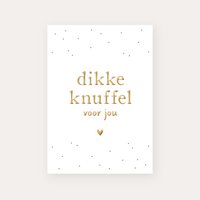 Card Thick Knuffel | Goldfolie