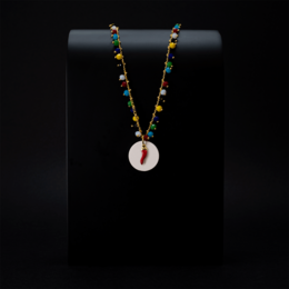 Peacock olfactory necklace
