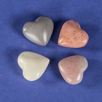 046 Mini heart flat natural - soapstone