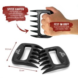 Griffes de porc effilochées grillart® Premium - Lot de 2