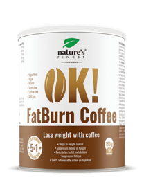 OK! FatBurn Coffee is a dietary supplement made with natural ingredients to support weight loss. The coffee contains caffeine and other compounds that may help boost metabolism and fat burning.