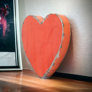 Harten gemaakt van gerecyclede olievaten | Upcycling | verschillende kleuren | handgemaakt & eerlijk