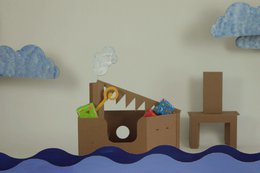 Barco de cartón