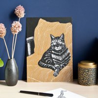 Poster | Katze auf Kissen