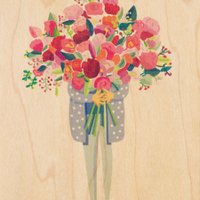wishes happy you wooden postcard