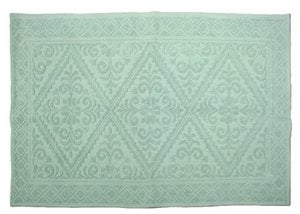SALE Badmat Jacquard ruit Soft Green groot