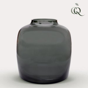 Vase Glass - M - H25 W25 - Bartica - Gray
