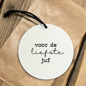 Runder Mini-Geschenkanhänger für die süßeste Lehrerin