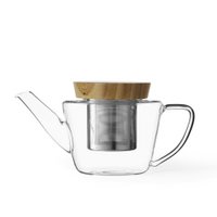 Viva Infusion™ Glass Teapot 0,50L, clear, wooden lid