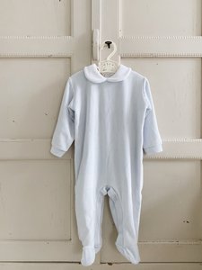 Samt-Strampler - Babyblau