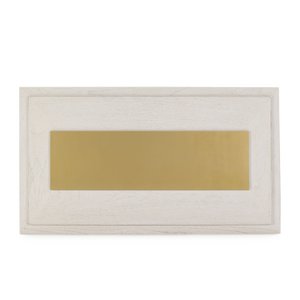 CABECERO 160X8X920 MADERA BLANCO/METAL DORADO TH2648621