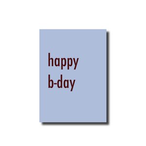 Postkarte Happy B-Day blau