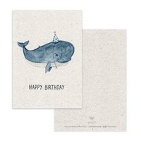 Postcard party whale
