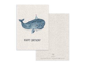 Postkarte Party Whale