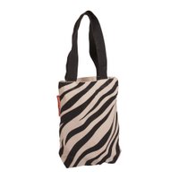 Duurzame Tote Bag met ritssluiting - NoMorePlastic - Baby Zebra