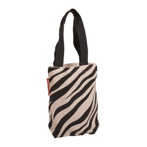 Duurzame Tote Bag met ritssluiting - NoMorePlastic - Baby Zebra