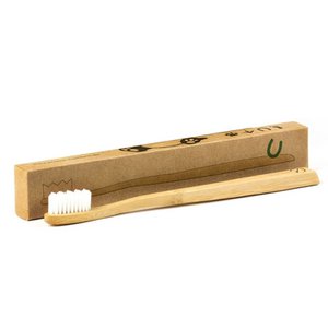 Bamboo toothbrushes - medium - white - for adults