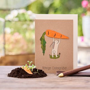 Osterkarte - Möhrige Ostergrüße