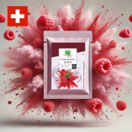  Raspberry powder, a nutritious meal supplement drink mix. Contains natural raspberry flavor and color. Suitable for a healthy lifestyle.