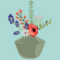 Vaas met bloemen feline