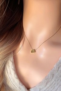 24K Minimalist Custom Initial Letter Necklace