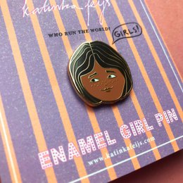 Independent Girl Pin, hard enamel