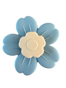 Siliconen bad spinner – Bloem - Blauw