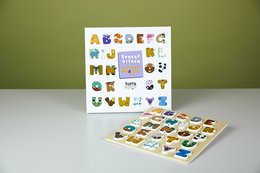Tough Animal Alphabet Puzzle (NL) - Colorful puzzle with animal-themed alphabet letters, suitable for children.