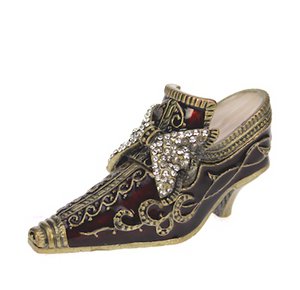 Schuh Gold/Burgund