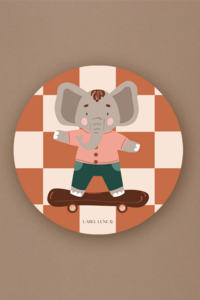 Wandkreis Elefant Ollie – Kinderzimmerdekoration