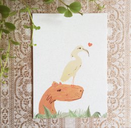 Capibara ansichtkaart (milieuvriendelijk)