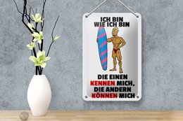 Tin sign saying 12x18cm one knows me, others can know me sign