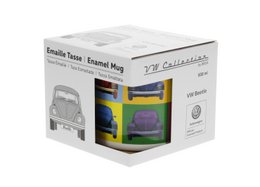Tazza smaltata Volkswagen VW Beetle 500 ml in confezione regalo - multicolore