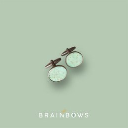 stainless steel CUFFLINKS with cork fabric
