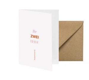 Jullie twee, wenskaart