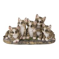 Image cat 32x13x16 cm gray plastic home accessories