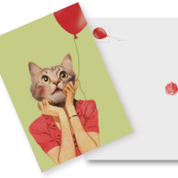 Postkarte Katzen Cats "Cat People"