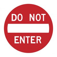 Metal sign Do not enter 30x30 cm