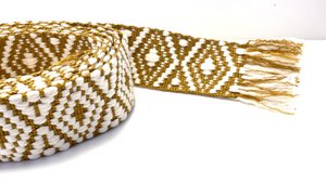 Woven belt ocher yellow S/M