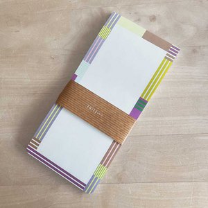 Notepad DIN long stripes green